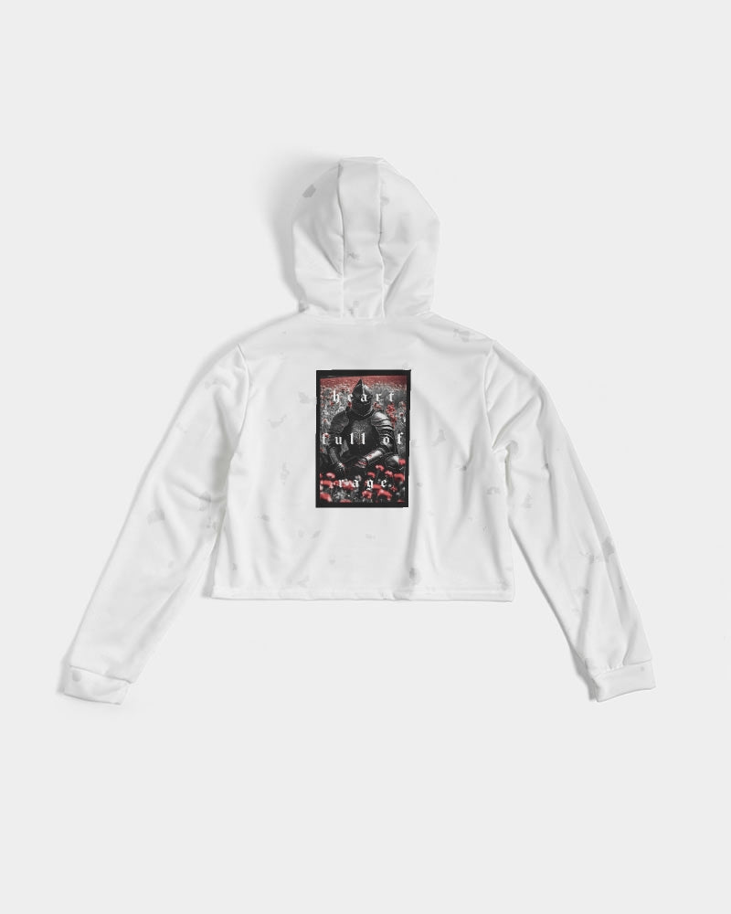 heart full of rage cropped hoodie