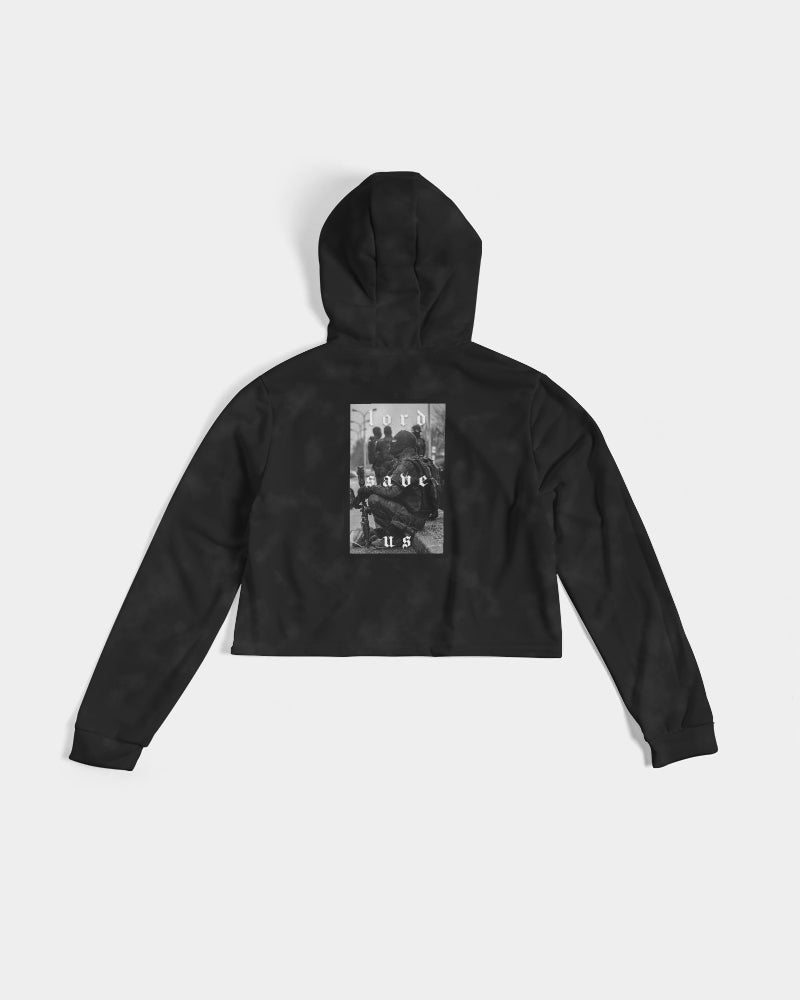 lord save us cropped hoodie